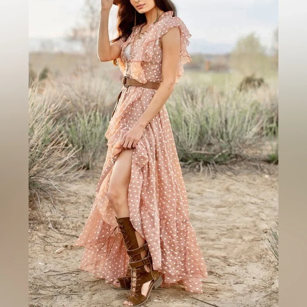 JOYFOLIE Cass Dress in Warm Sand, Women’s Medium - Picture 3 of 4